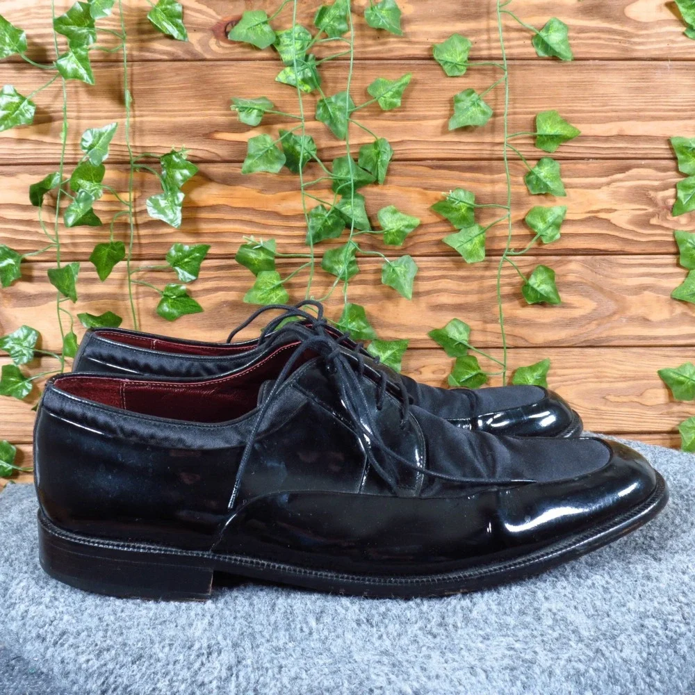 Sandro Moscoloni‎ Crown Mens Oxford Shoes Size 12 B Formal Black Patent Leather
